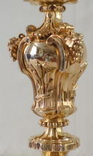 Antique solid silver gilt French Baroque Chalice